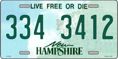 NH license plate 3343412