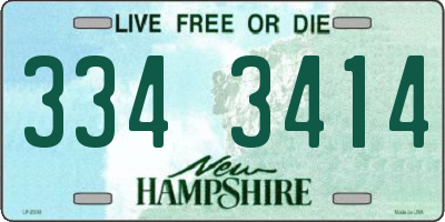 NH license plate 3343414