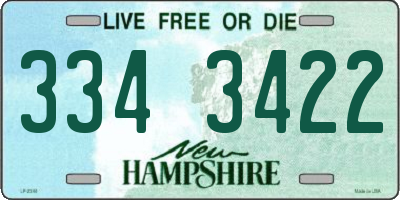 NH license plate 3343422