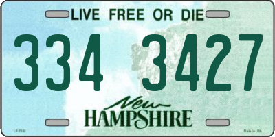 NH license plate 3343427
