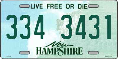 NH license plate 3343431