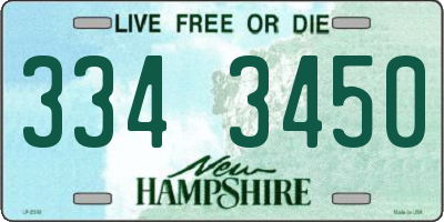 NH license plate 3343450