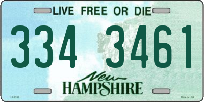 NH license plate 3343461