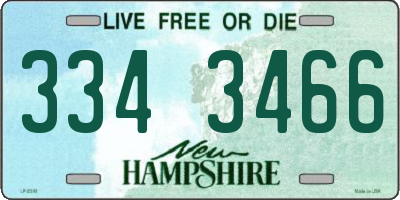 NH license plate 3343466