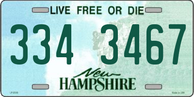NH license plate 3343467