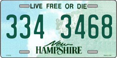 NH license plate 3343468