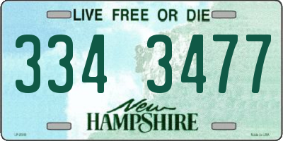 NH license plate 3343477