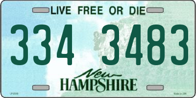 NH license plate 3343483