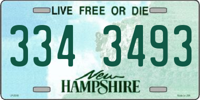 NH license plate 3343493