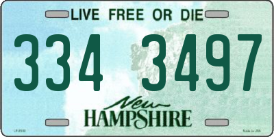 NH license plate 3343497