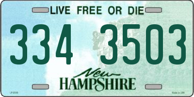 NH license plate 3343503