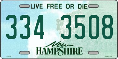 NH license plate 3343508