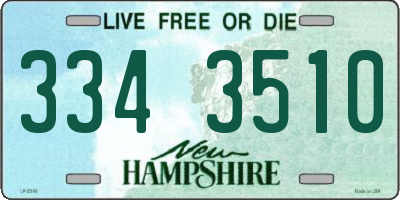 NH license plate 3343510