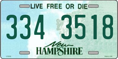NH license plate 3343518