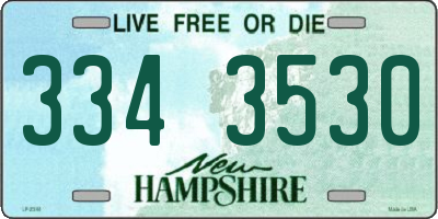 NH license plate 3343530