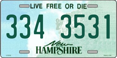 NH license plate 3343531