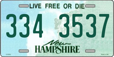 NH license plate 3343537