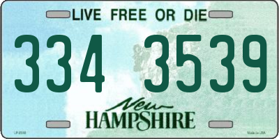NH license plate 3343539