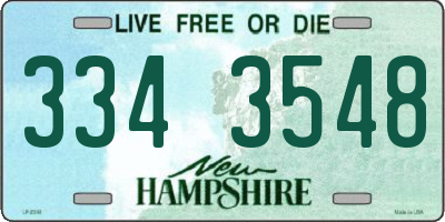 NH license plate 3343548