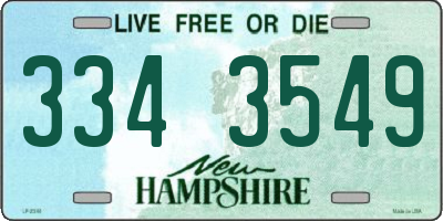 NH license plate 3343549