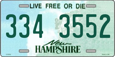 NH license plate 3343552