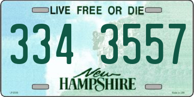 NH license plate 3343557
