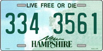 NH license plate 3343561