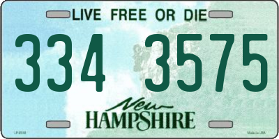 NH license plate 3343575