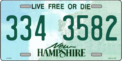 NH license plate 3343582