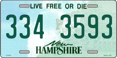 NH license plate 3343593