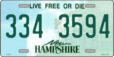 NH license plate 3343594