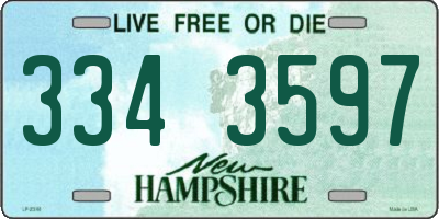 NH license plate 3343597
