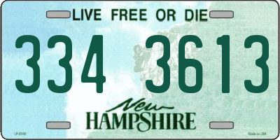 NH license plate 3343613