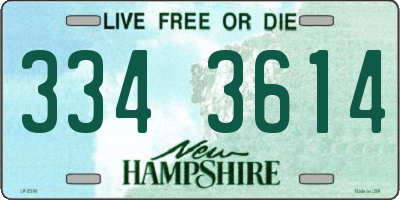 NH license plate 3343614