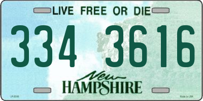 NH license plate 3343616