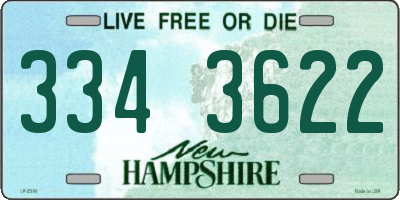 NH license plate 3343622