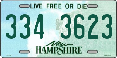 NH license plate 3343623