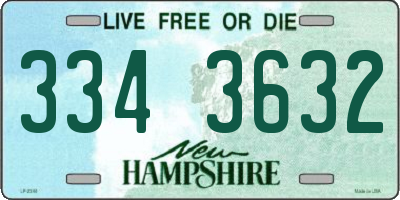 NH license plate 3343632