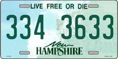 NH license plate 3343633
