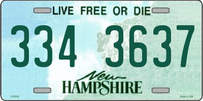 NH license plate 3343637