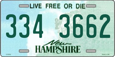NH license plate 3343662