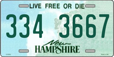 NH license plate 3343667