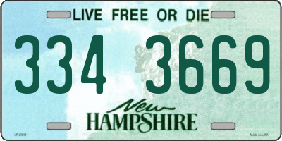 NH license plate 3343669