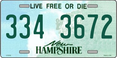 NH license plate 3343672