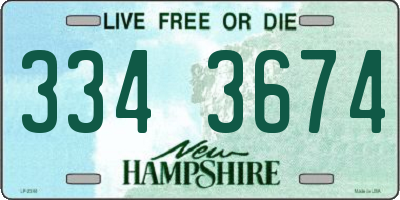 NH license plate 3343674