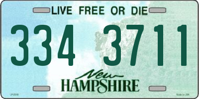 NH license plate 3343711