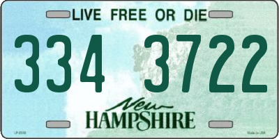 NH license plate 3343722
