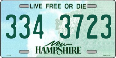 NH license plate 3343723