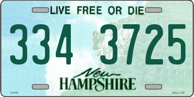 NH license plate 3343725