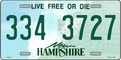 NH license plate 3343727